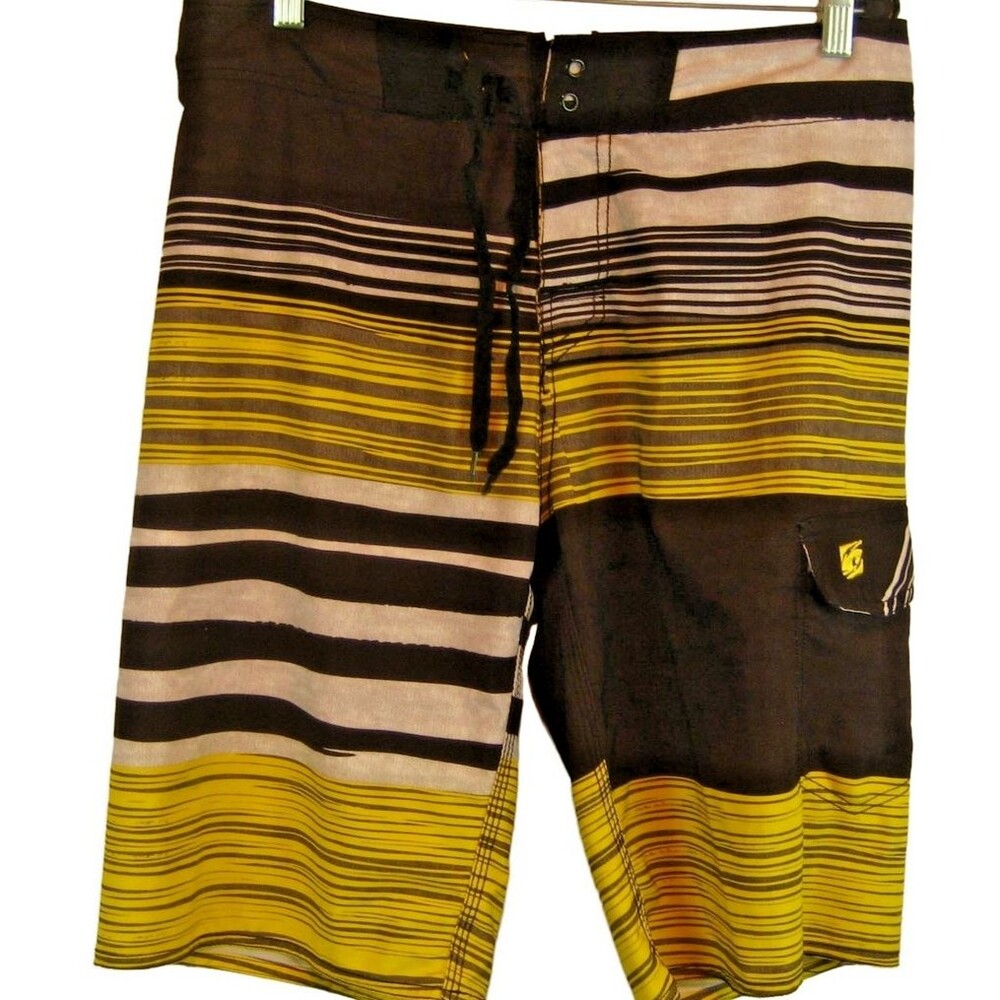 Mens Banana Split Multicolor Unlined Swim Board Shorts sz 34x12